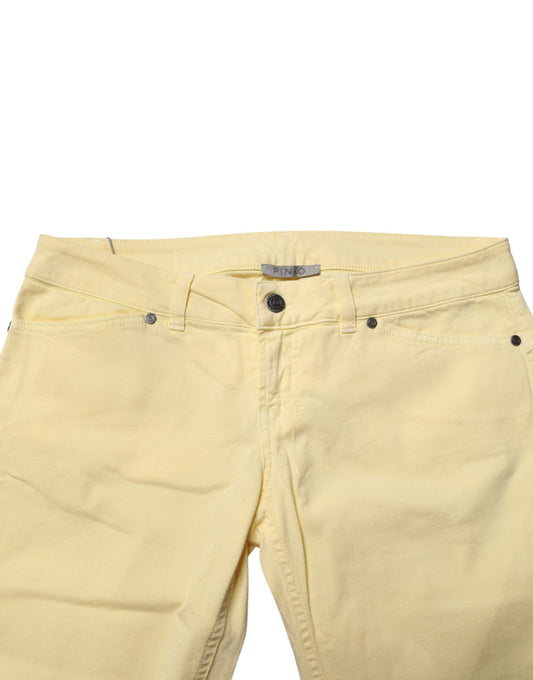 Yellow jeans on a mannequin