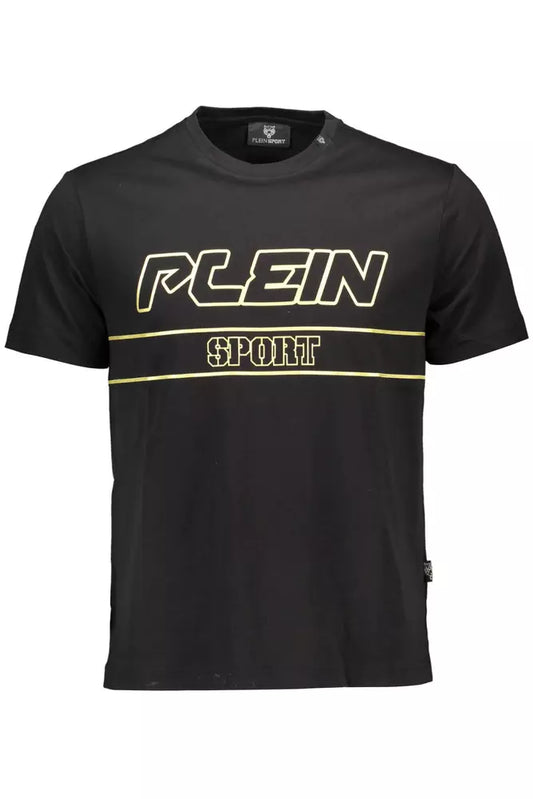 Black t-shirt with white lettering