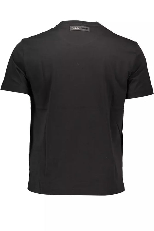 Black short sleeve t-shirt on hanger
