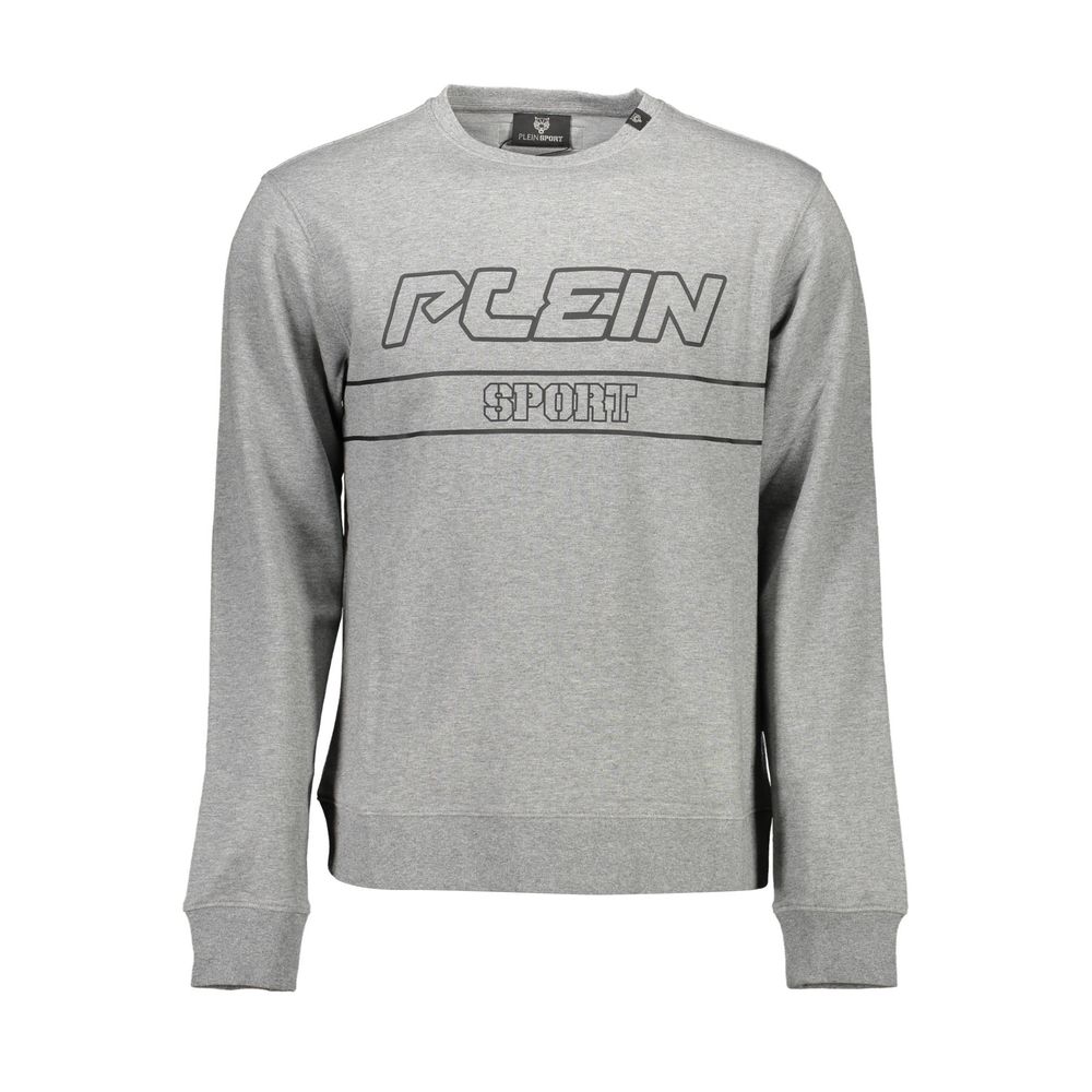 Grey sweatshirt with white lettering
