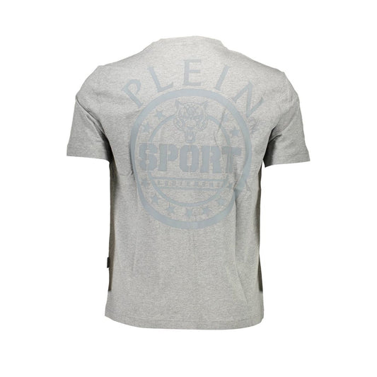 Grey t-shirt with logo on back
