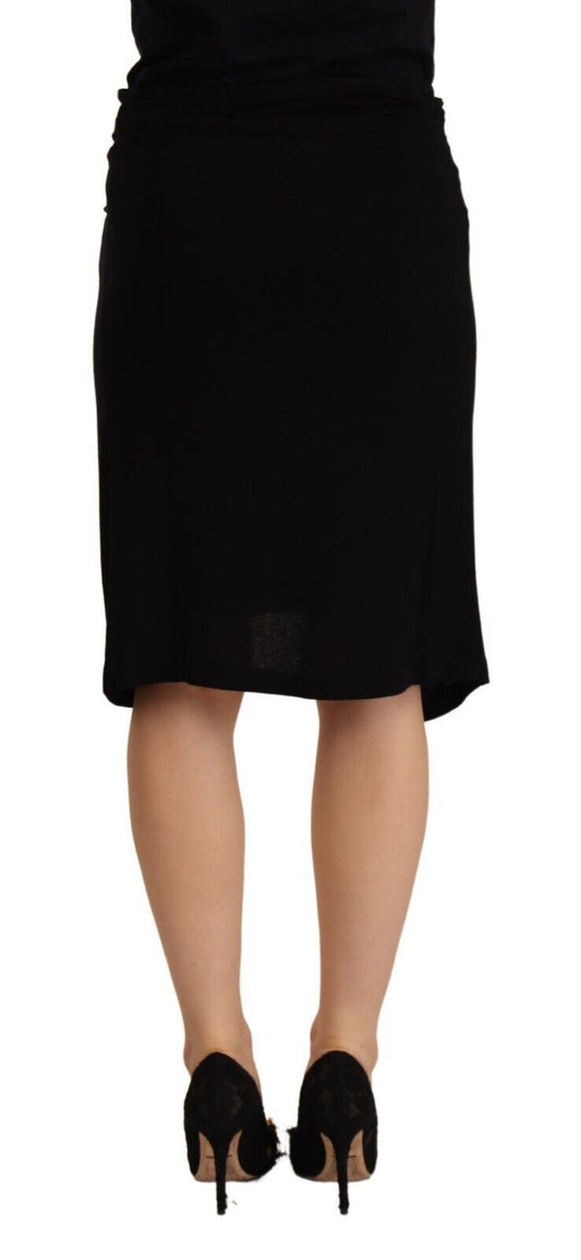 Black skirt with lace detailing on hem