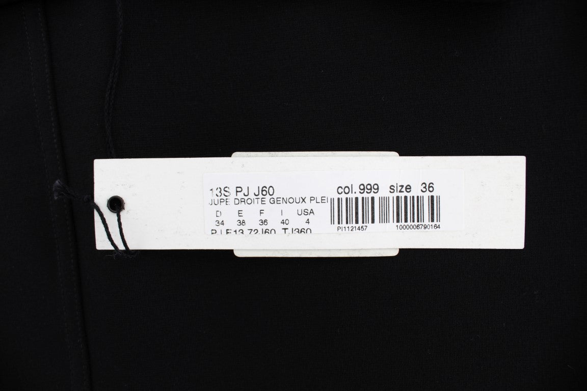 White label on black background with barcode and product information