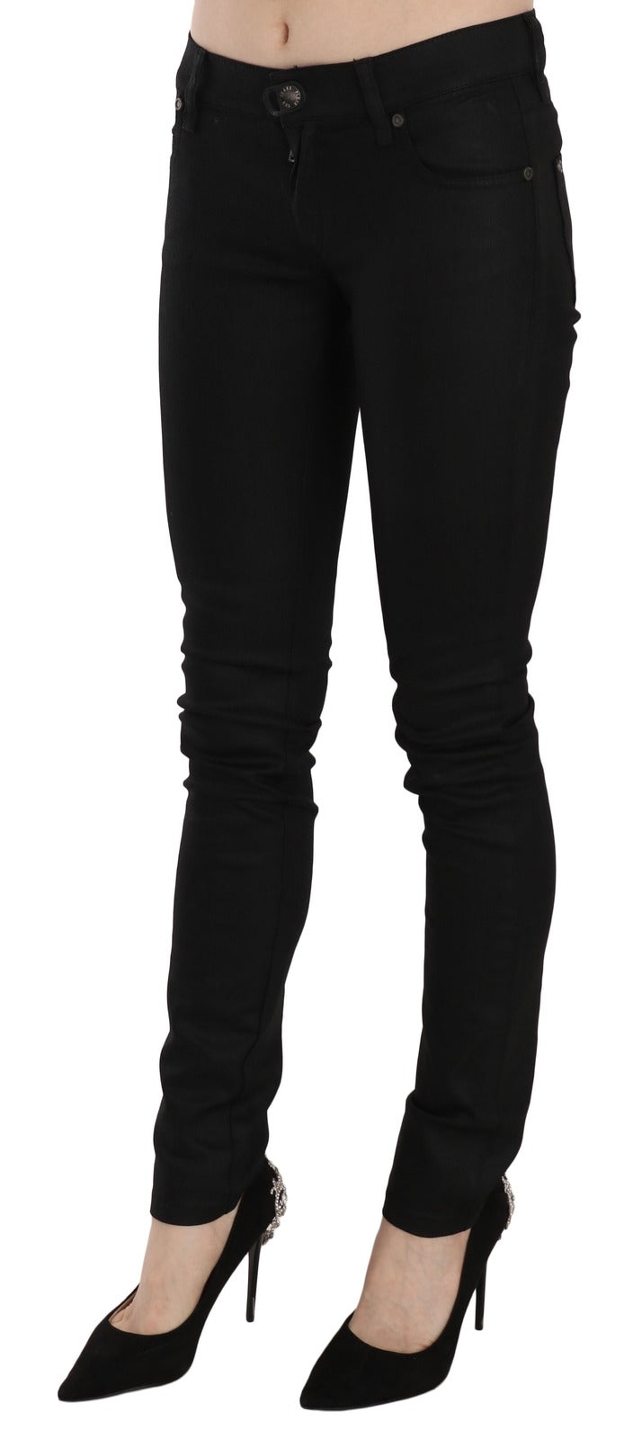 Pair of black skinny jeans on a mannequin