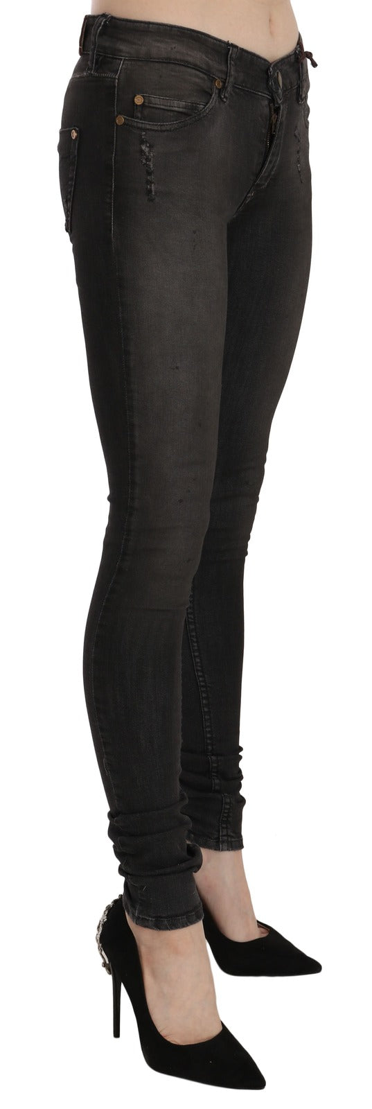 Pair of black skinny jeans on a mannequin