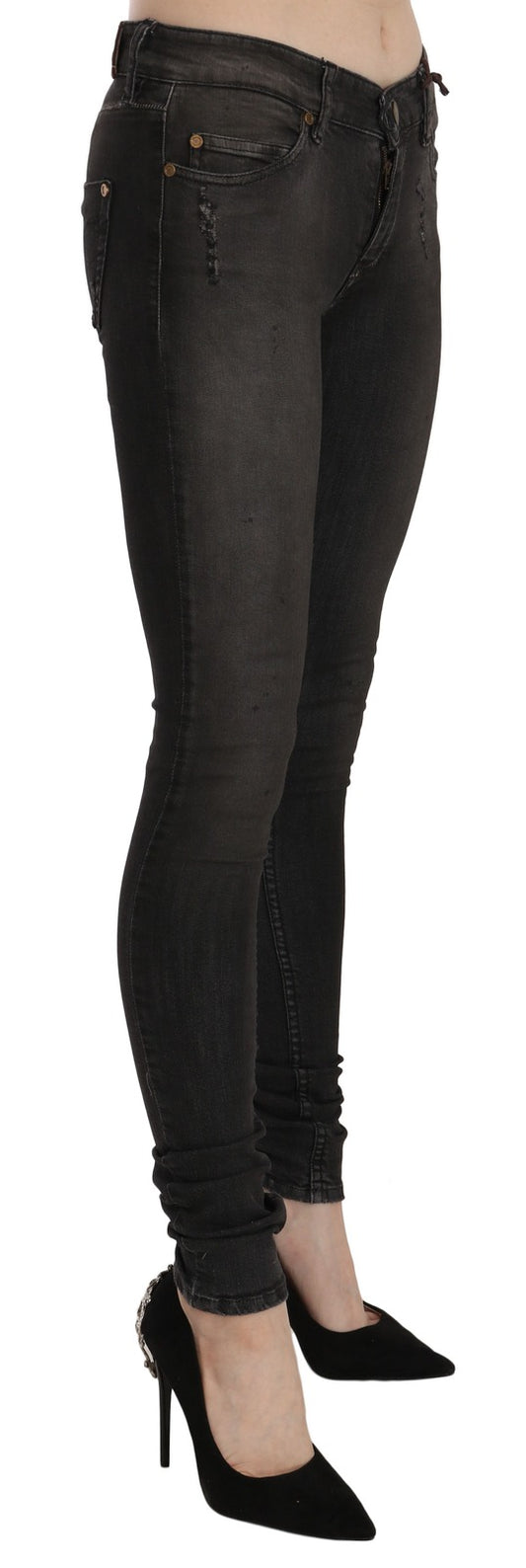 Pair of black skinny jeans on a mannequin