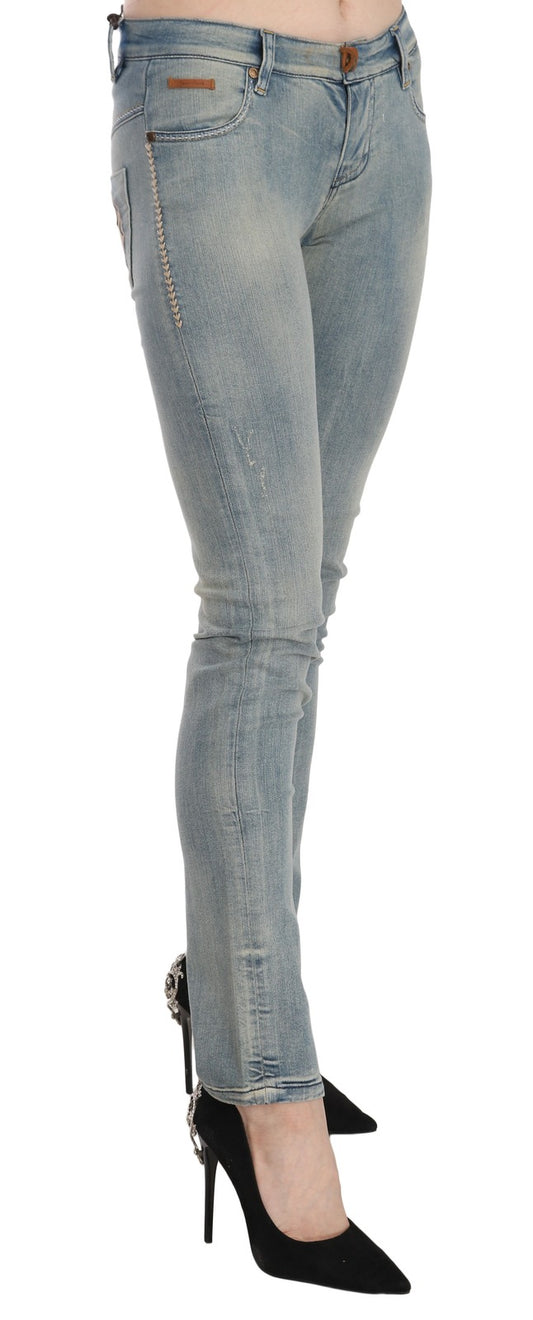 Woman wearing blue jeans