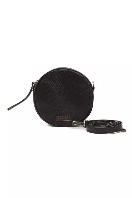 Black leather wallet with silver zipper