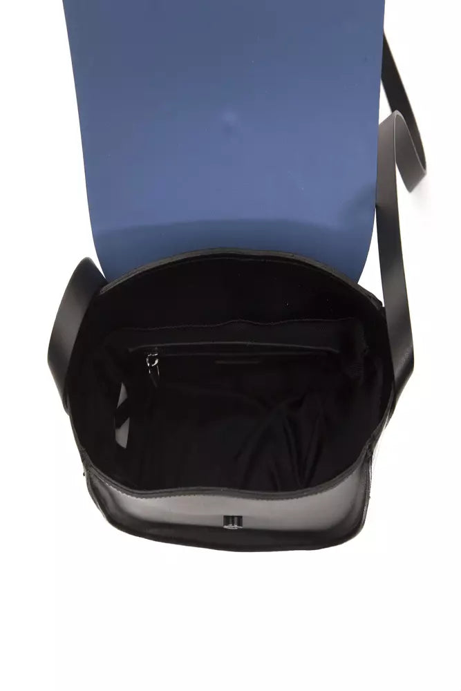 Black and gray baby carrier on blue chair