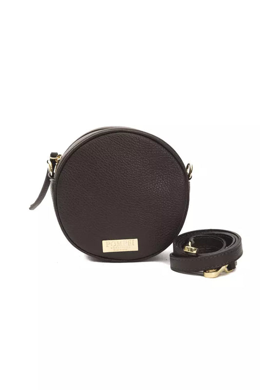 Small black leather purse with gold accents