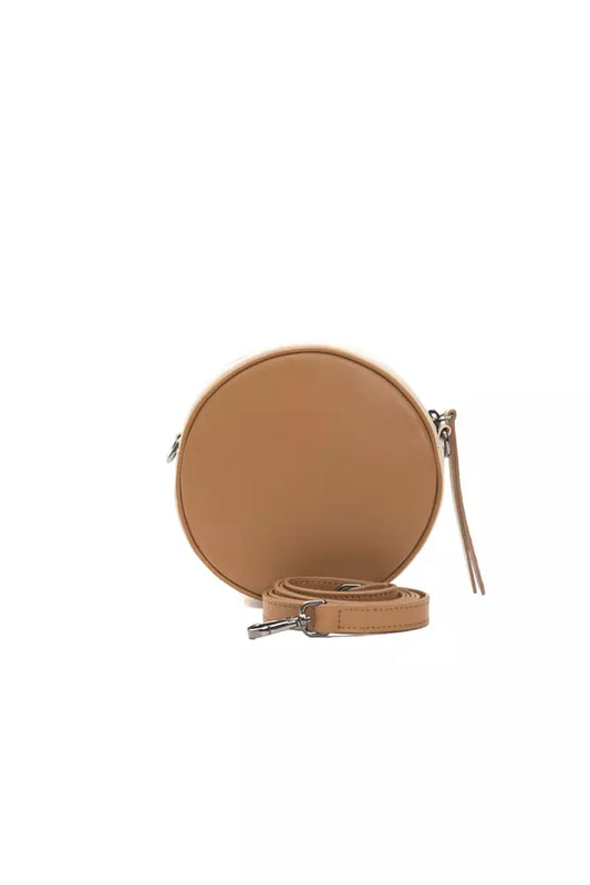 Brown leather wallet with strap