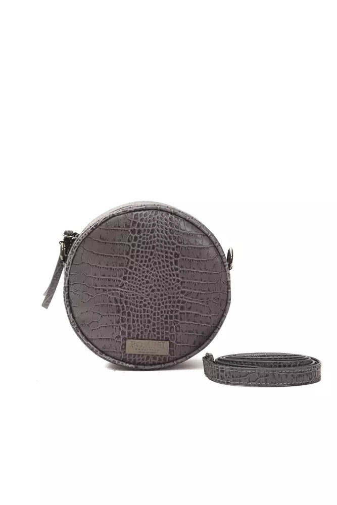 Small leather wallet with a crocodile skin texture