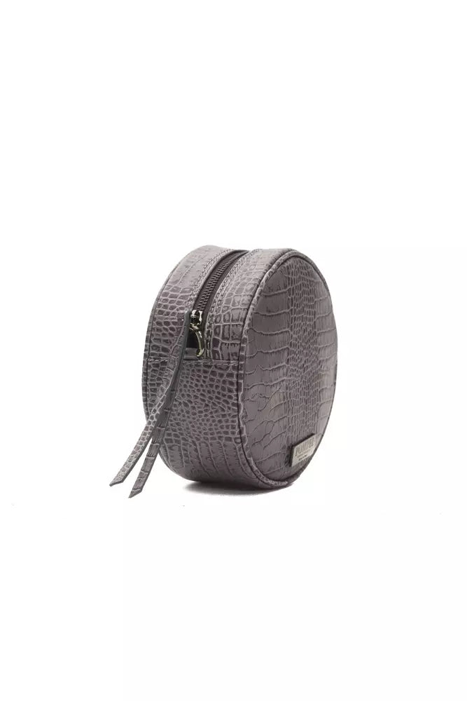 Purse with a crocodile skin texture