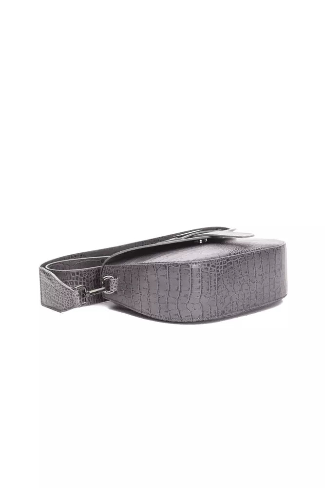 Black leather belt with silver buckle
