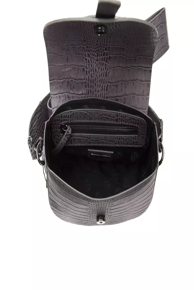Black leather wallet with zippered compartment