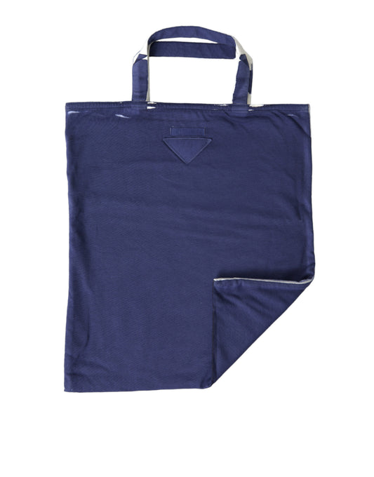Blue tote bag with handles