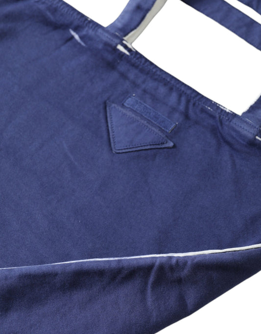 Blue denim jeans on hanger