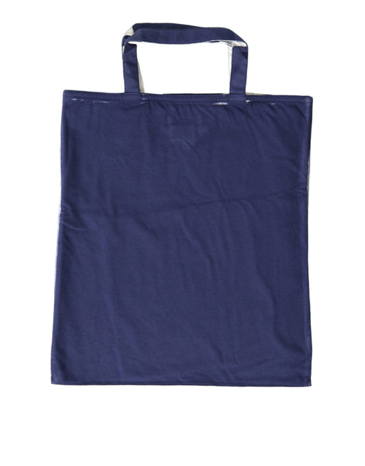 Blue tote bag with handles