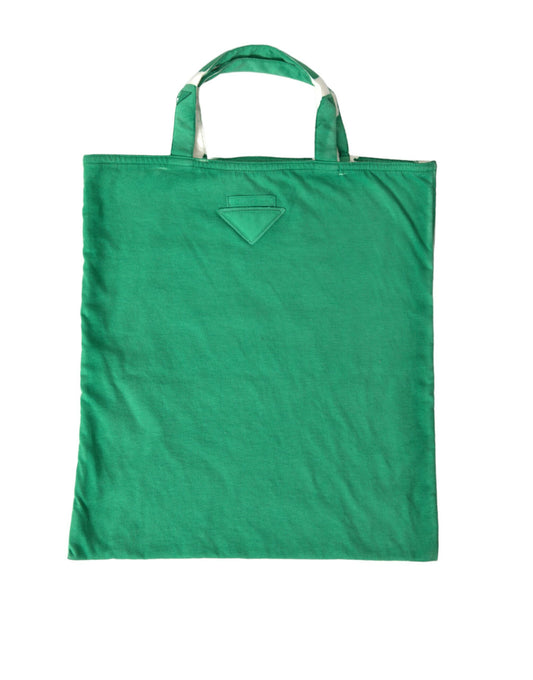 Green tote bag with handle