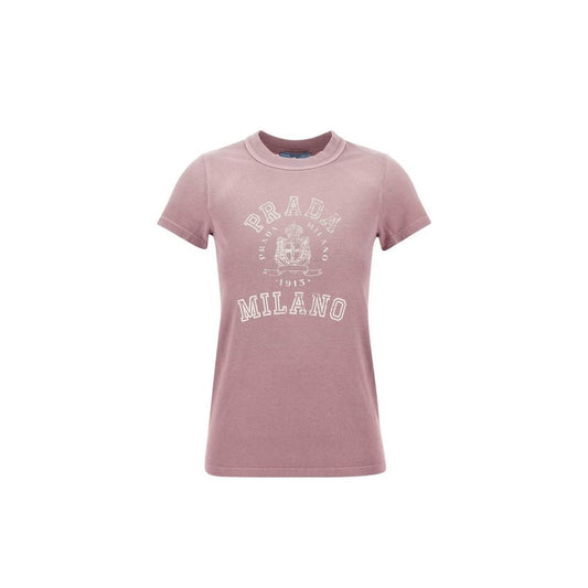Pink t-shirt with Milan logo