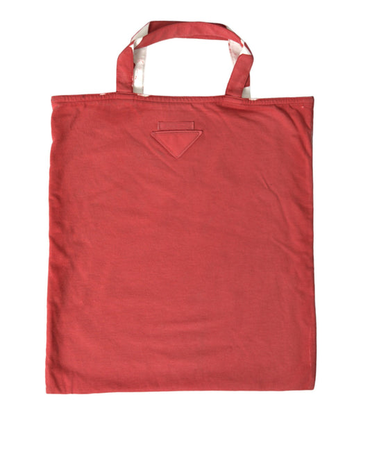 Red tote bag with handles