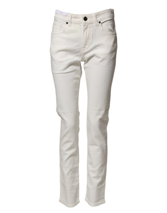 Pair of light beige women's jeans