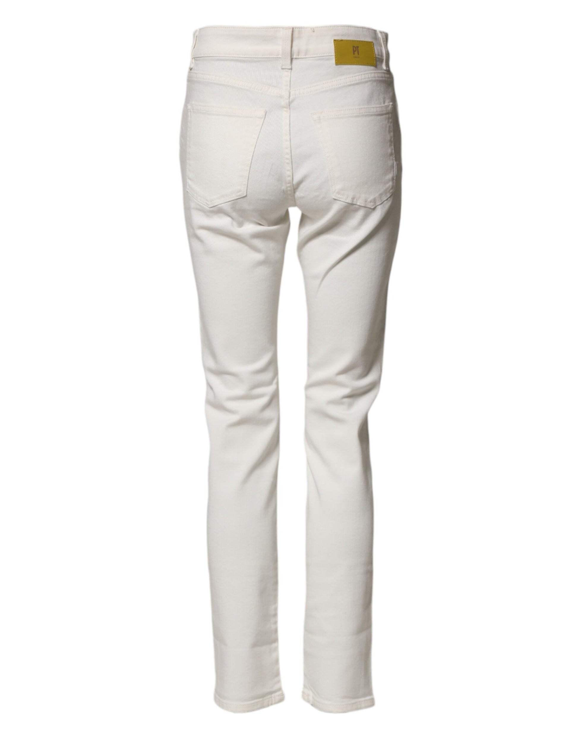 Pair of light wash denim jeans
