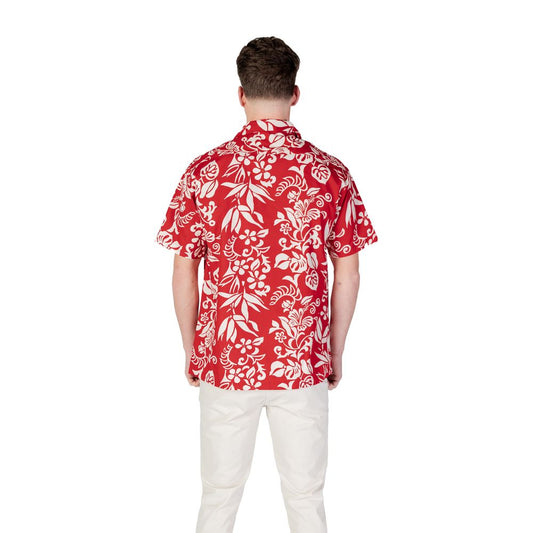 Red floral shirt on mannequin
