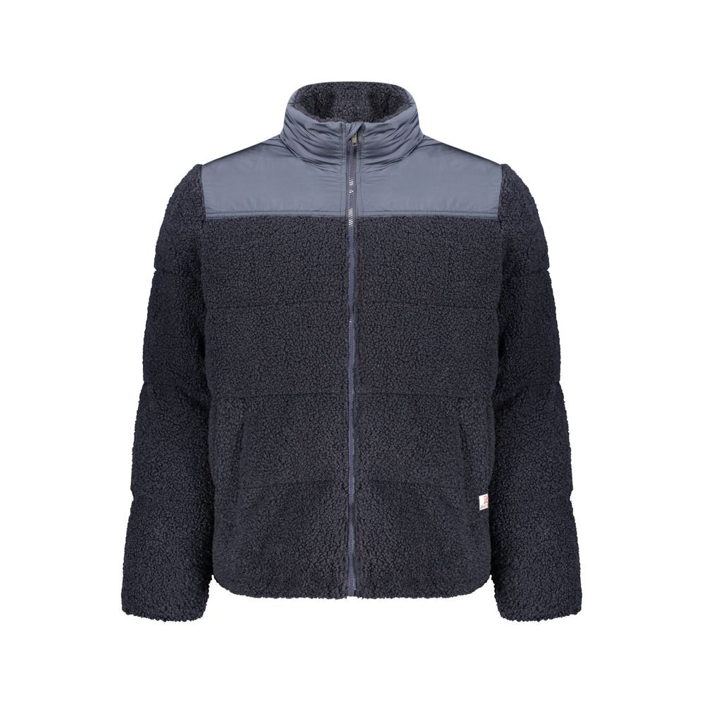 Blue fleece jacket with zipper