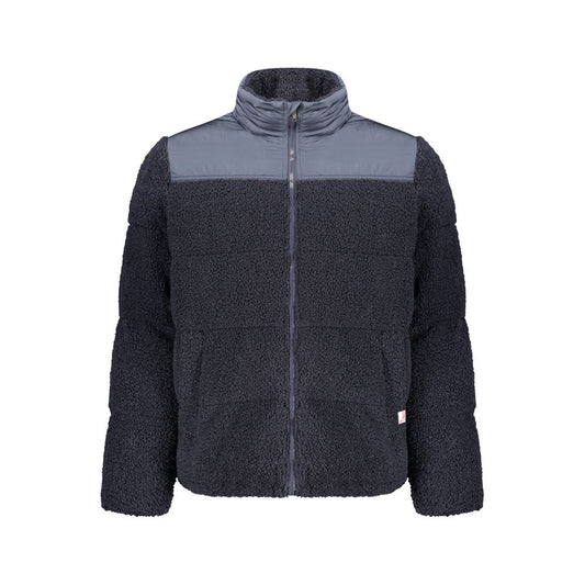 Blue fleece jacket with zipper