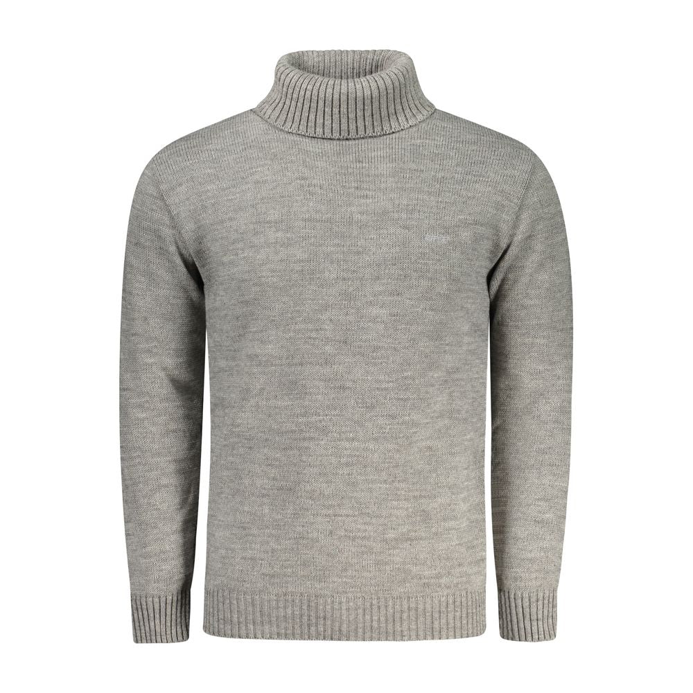 Grey turtleneck sweater on mannequin