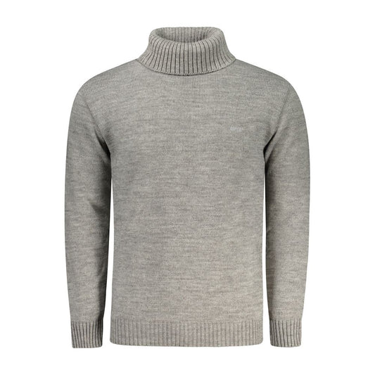 Grey turtleneck sweater on mannequin
