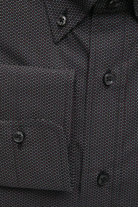 Black jacket with white polka dots