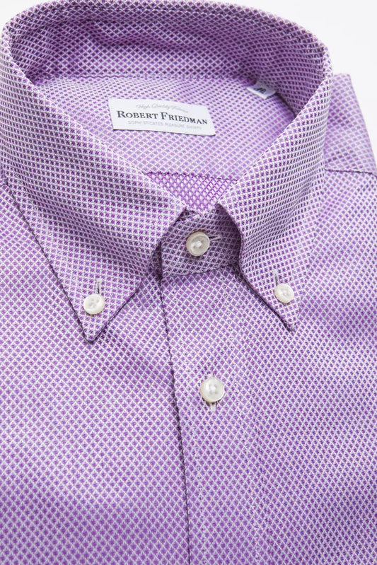 Purple shirt on hanger