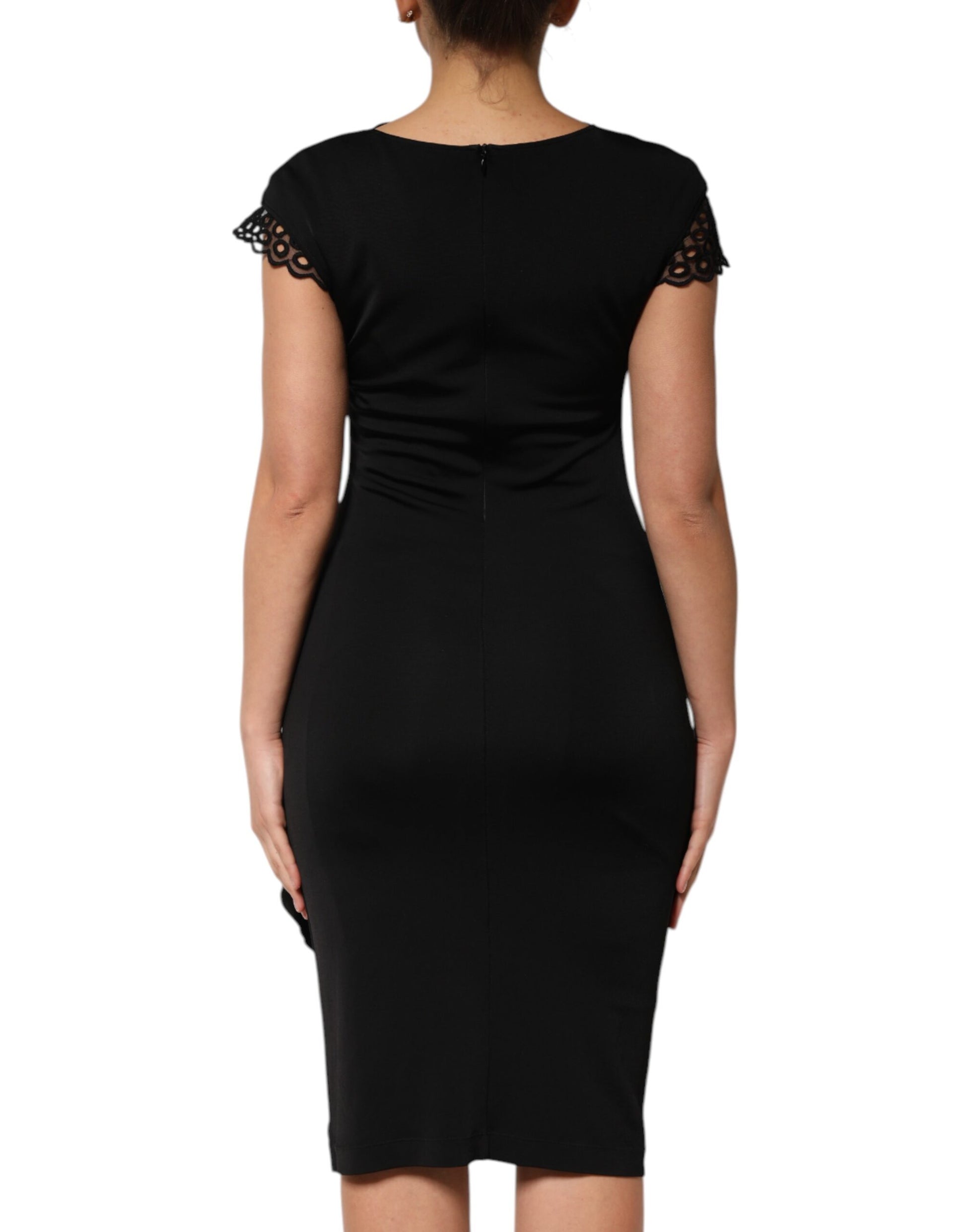 Black dress with lace detailing on back