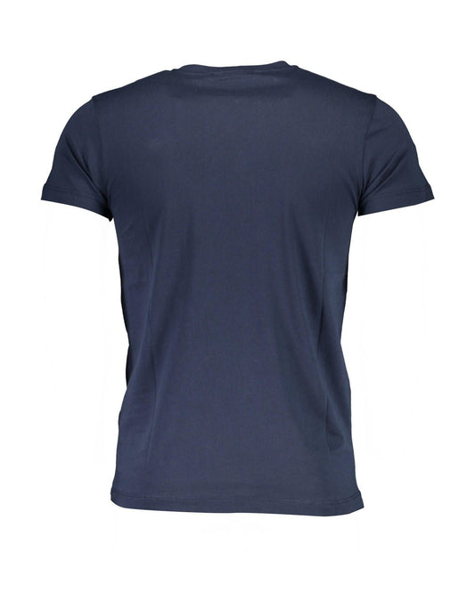 Navy blue short sleeve t-shirt with round neckline