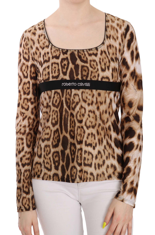 Leopard print long sleeve top