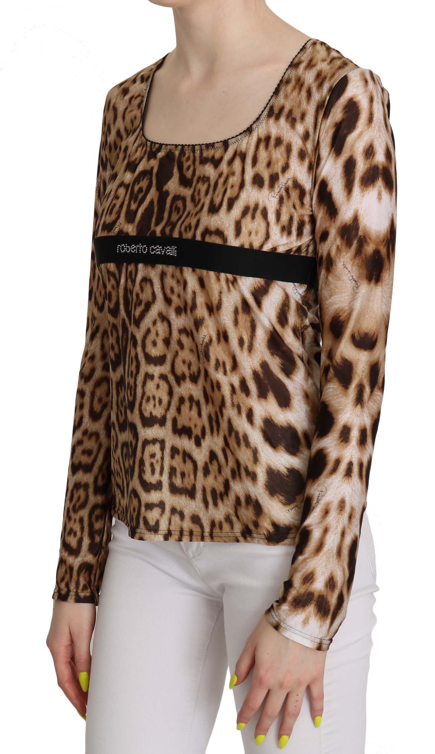 Leopard print long sleeve top