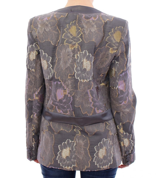 Decorative jacket with floral pattern on back