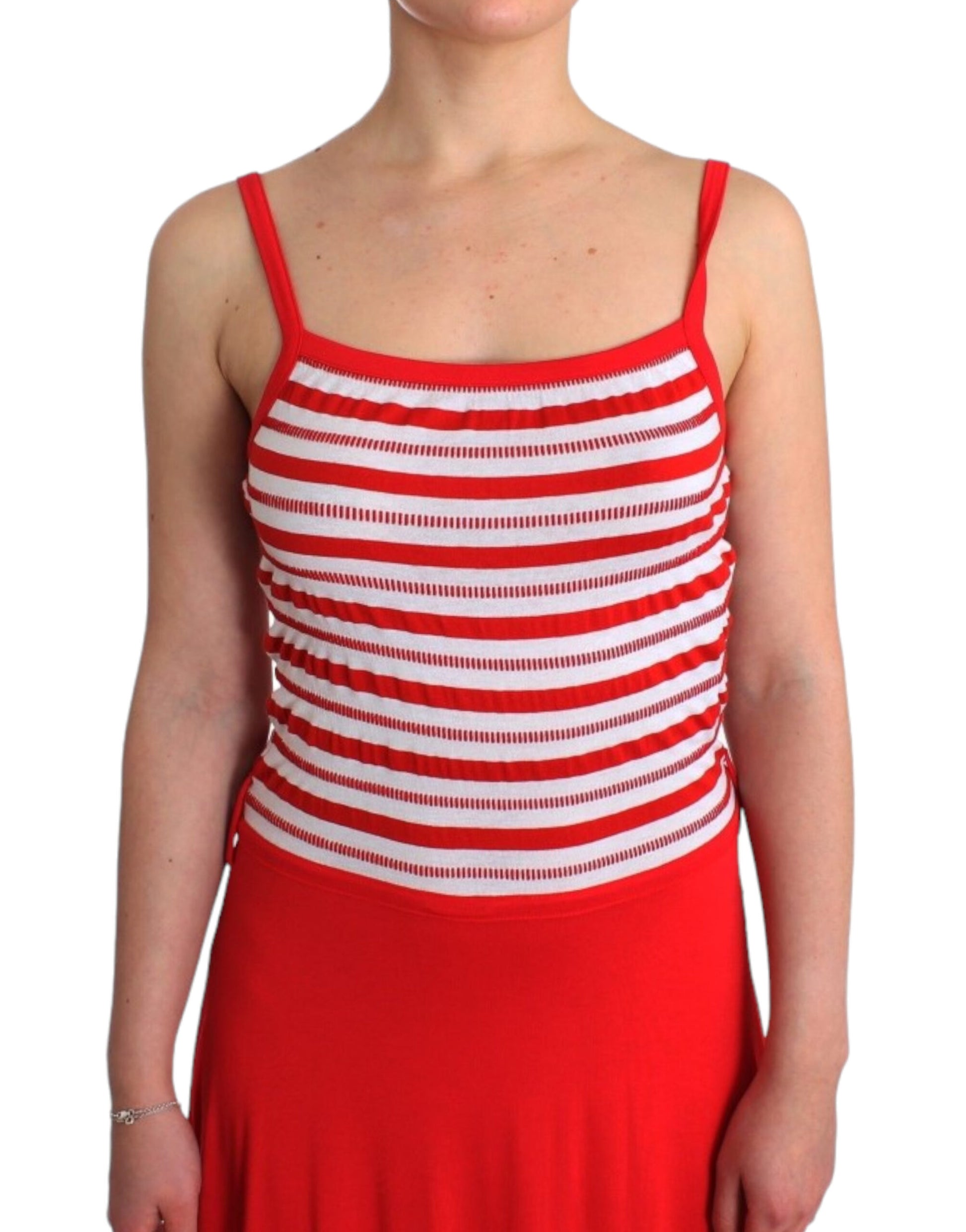 Red and white striped tank top