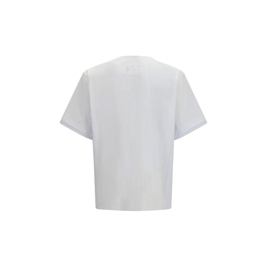 A white cotton t-shirt with short sleeves