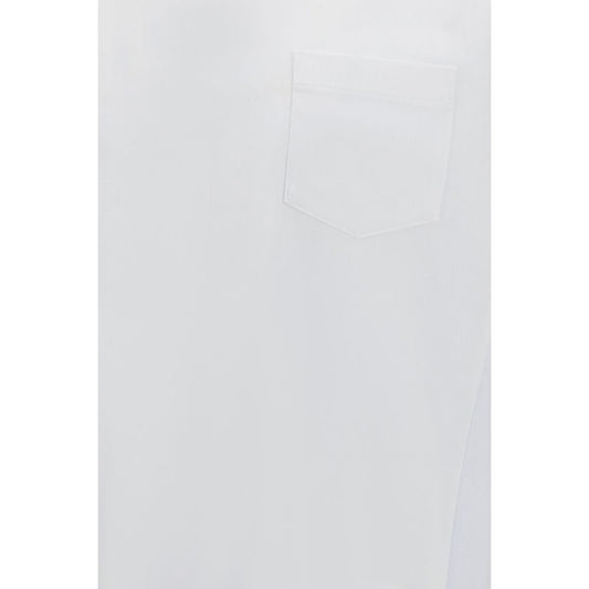 A white cotton t-shirt with a pocket on the left side