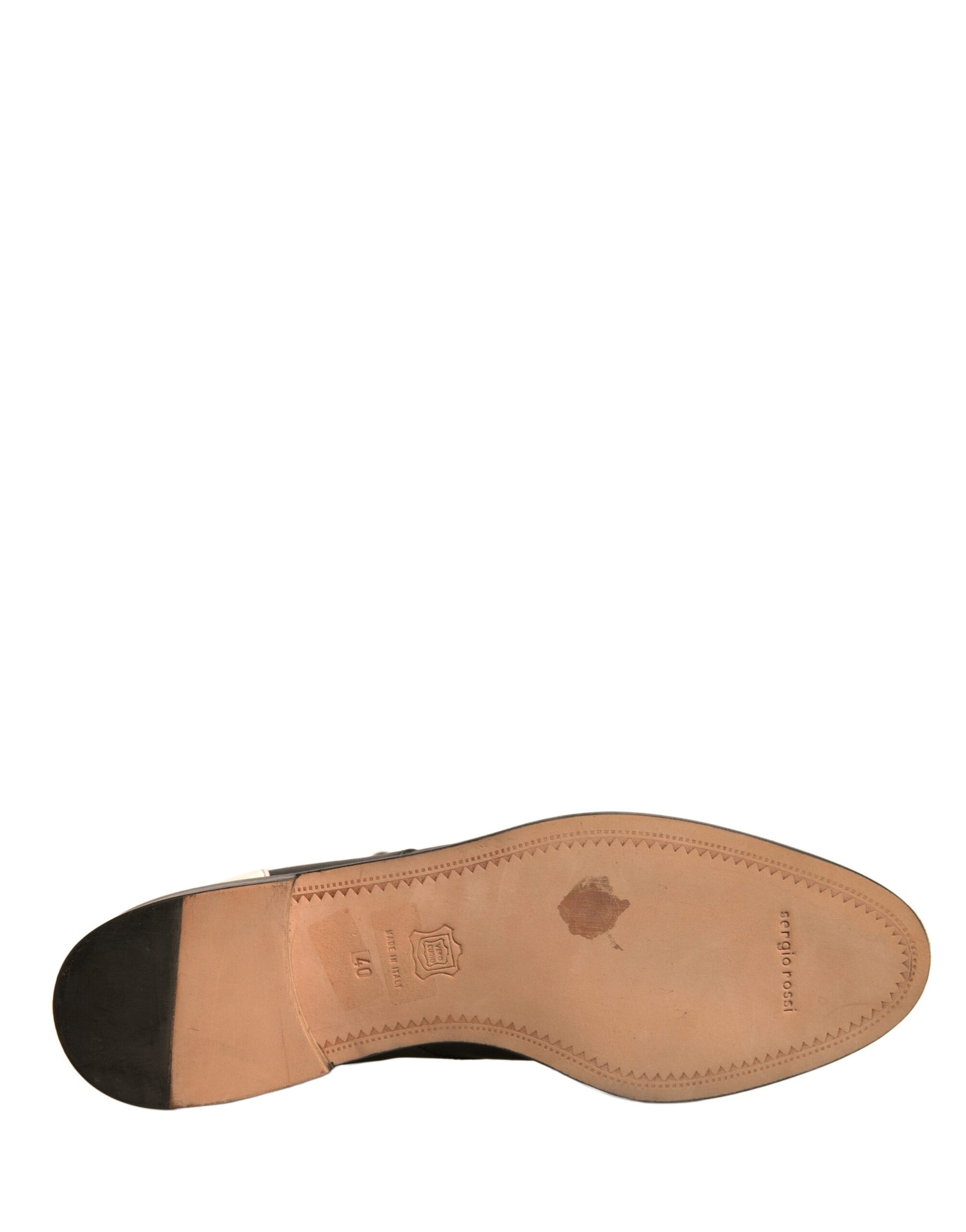 Brown leather shoe on white background