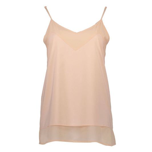 Sleeveless nightgown in a light peach color