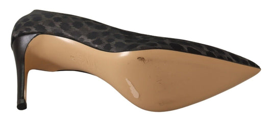 High heel shoe with black and tan design