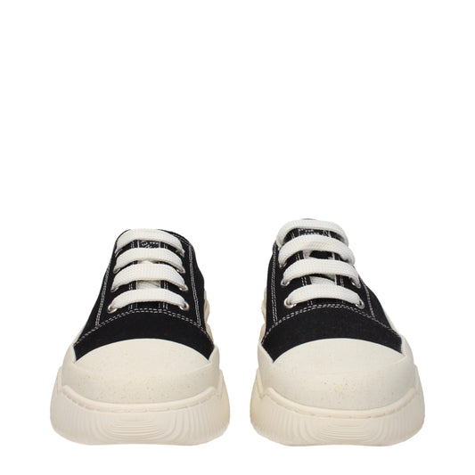 Pair of black chunky sneakers with white sole