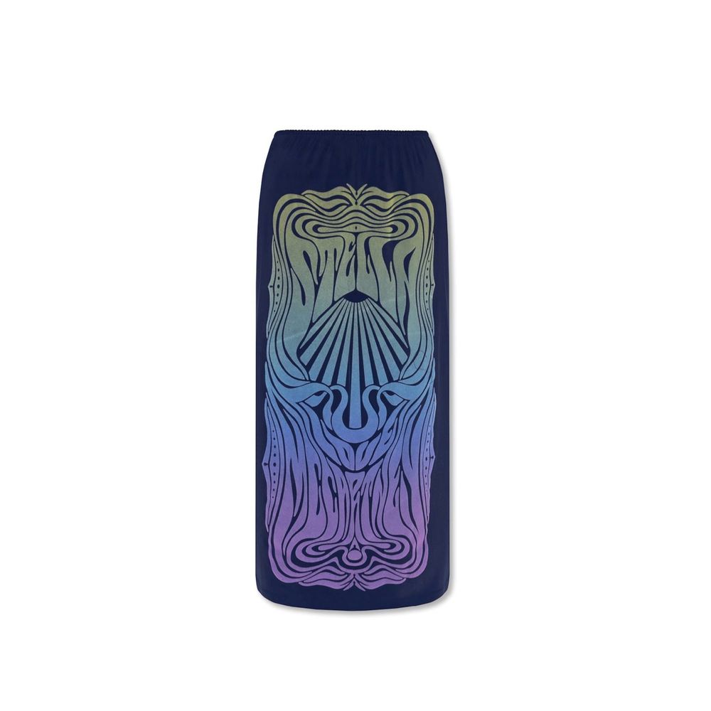 Skirt with colorful design on front