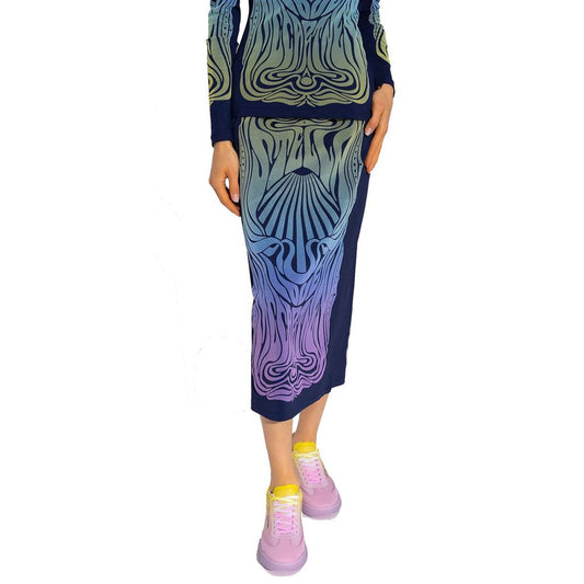 Long sleeve dress with colorful design