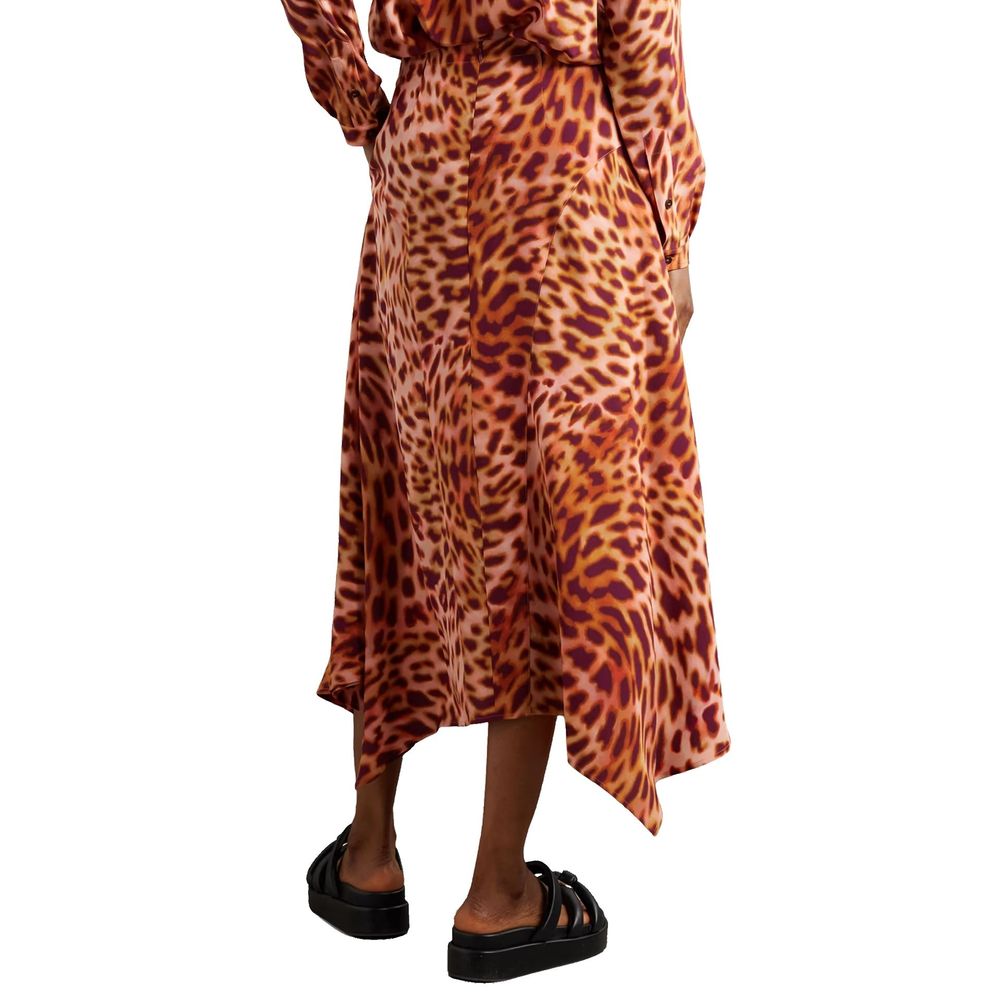 Leopard print robe with long sleeves