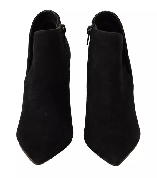 Pair of black suede boots